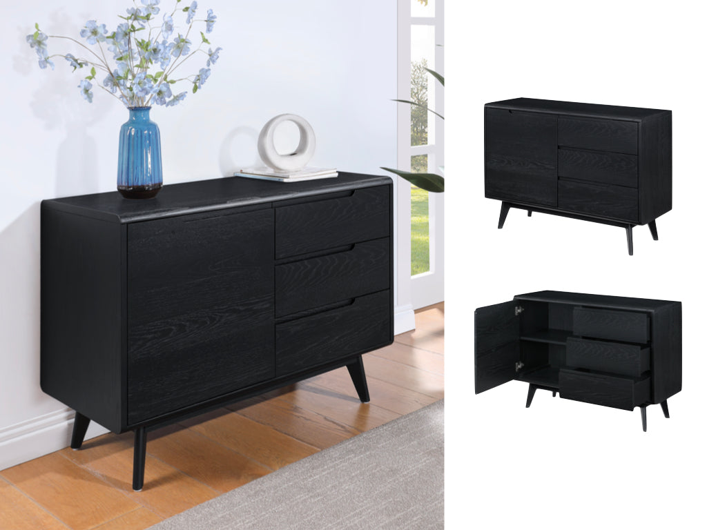 Carrington Black Double Sideboard