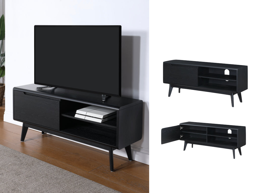 Carrington Black  Double TV/DVD Unit
