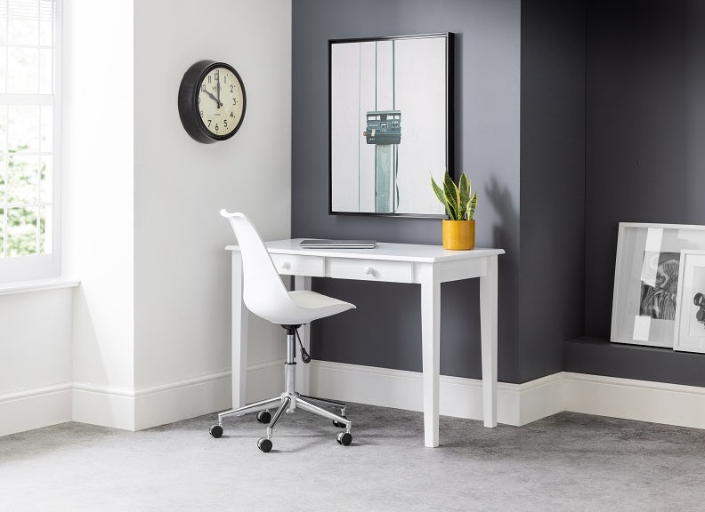 Carrington White Desk & Erika Chair Room