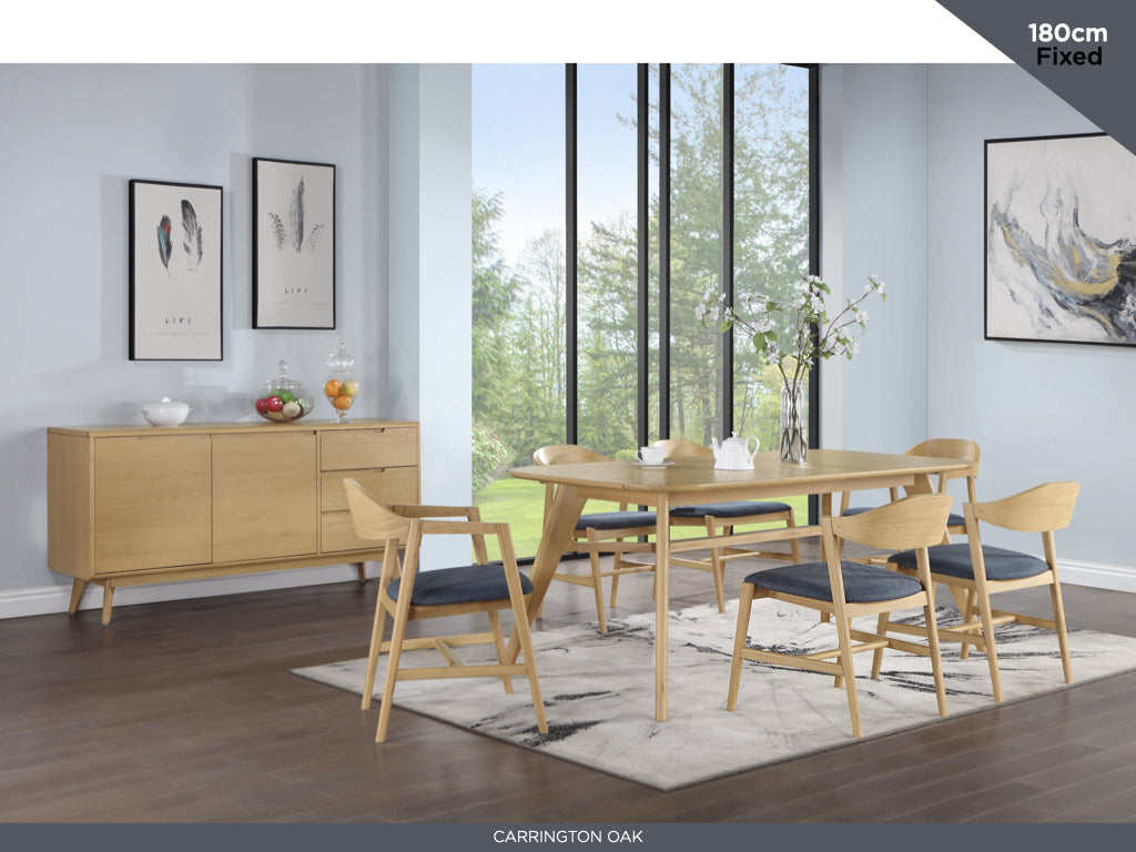 Carrington Oak 1.8 Dining Set