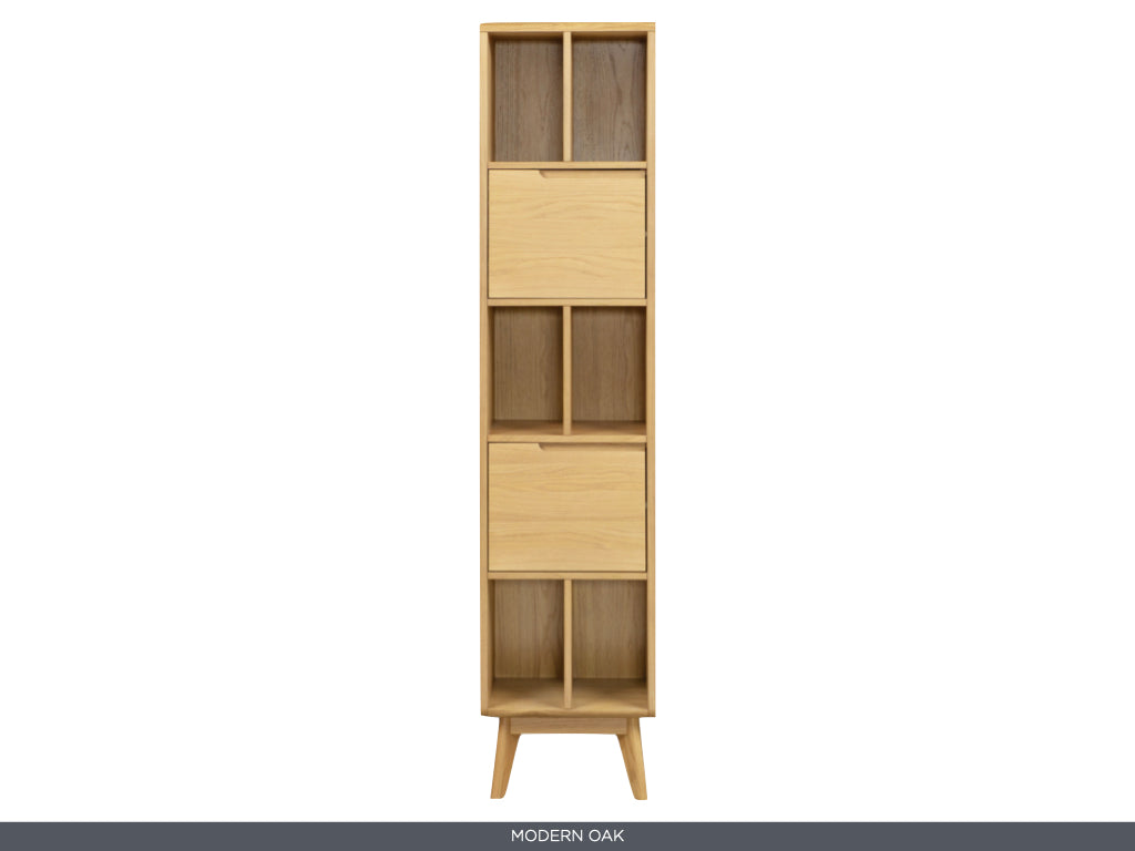Carrington Oak Lge Single Bookcase