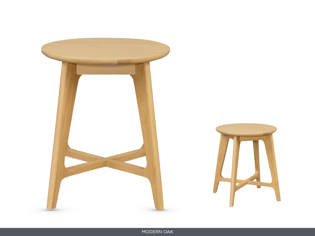 Carrington Oak Round Lamp Table