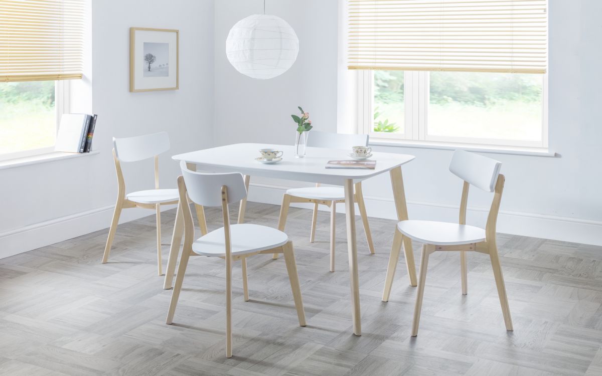 Casa Rectangular Dining Table White/Oak