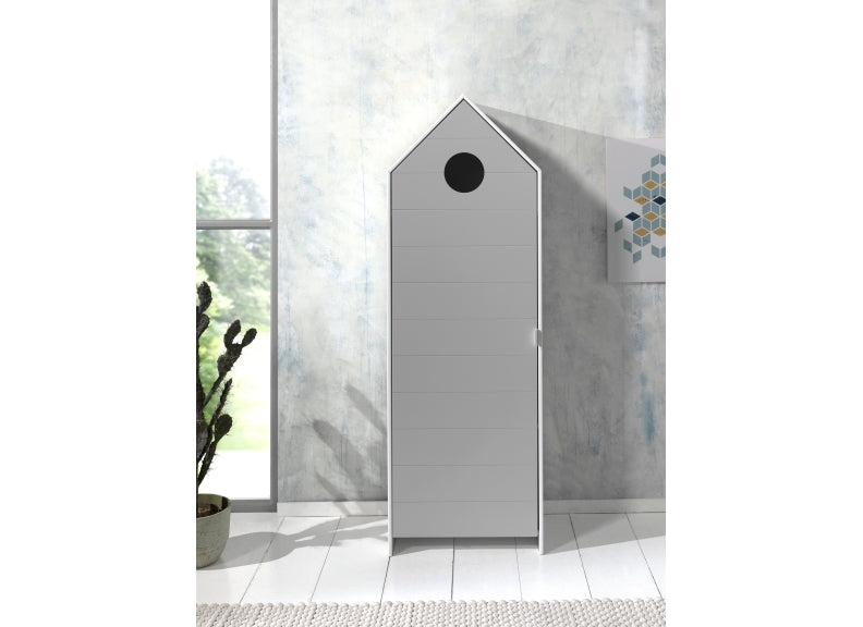 Casami Grey Single Door Wardrobe Room