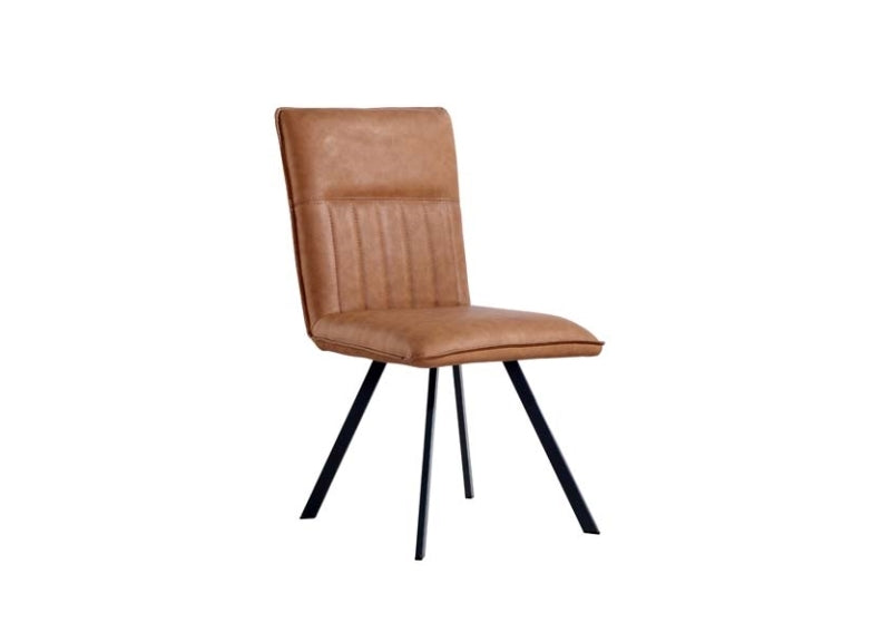 Faux Leather Chair 24 in Tan - 2