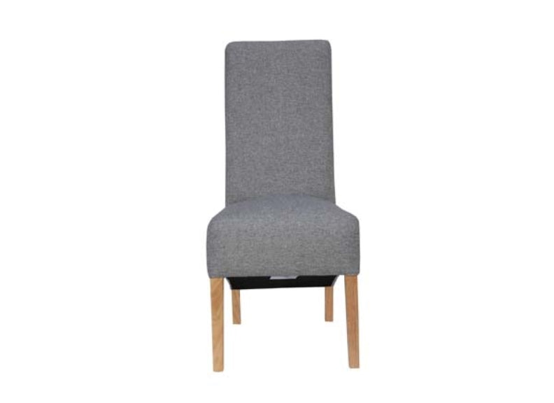 Two Scroll Back Fabric Dining Chairs(CH35 x2)