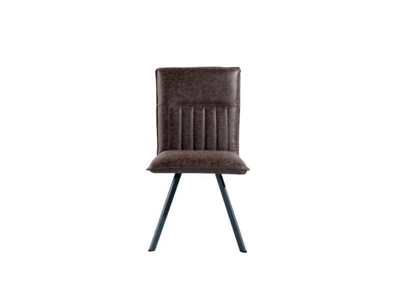 Faux Leather Chair 24 in Brown - 1