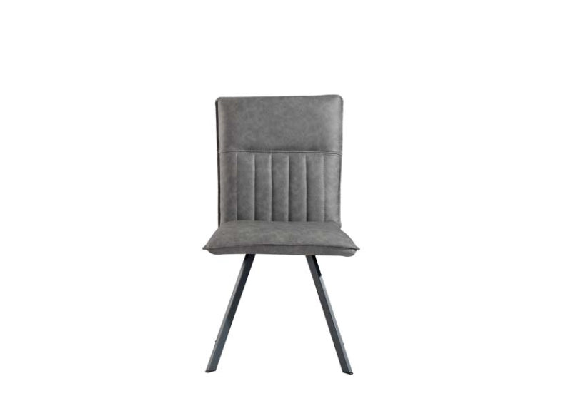 Faux Leather Chair 24 in Grey - 1