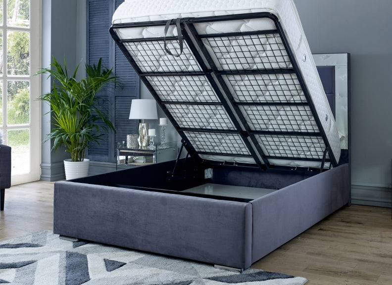 Chesterfield Mirrored Fabric Beds