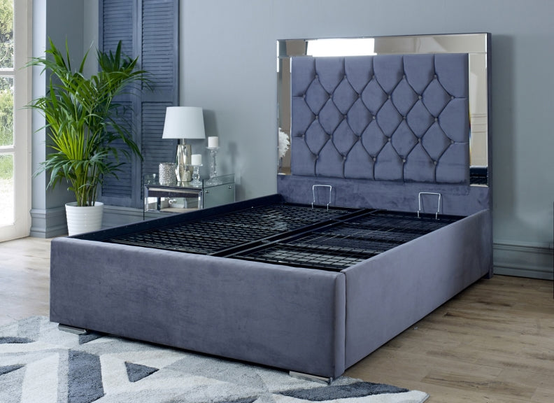 Chesterfield Mirrored Velvet Beds