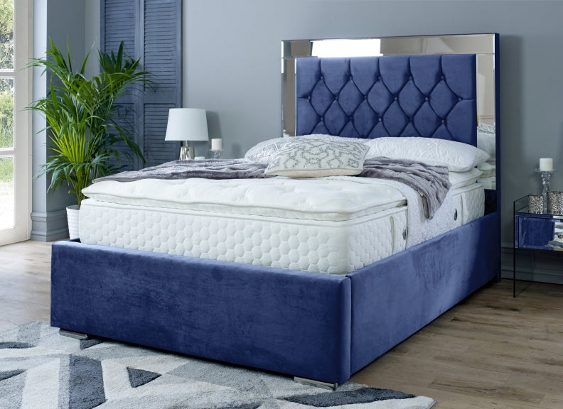 Chesterfield Mirrored Velvet Beds