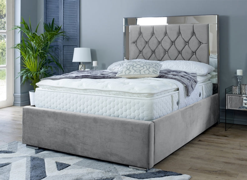 Chesterfield Mirrored Velvet Beds
