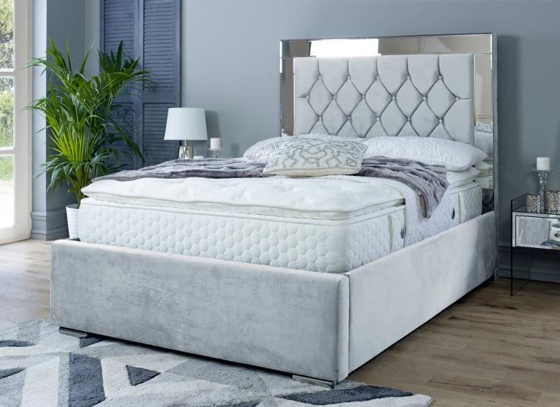 Chesterfield Mirrored Velvet Beds
