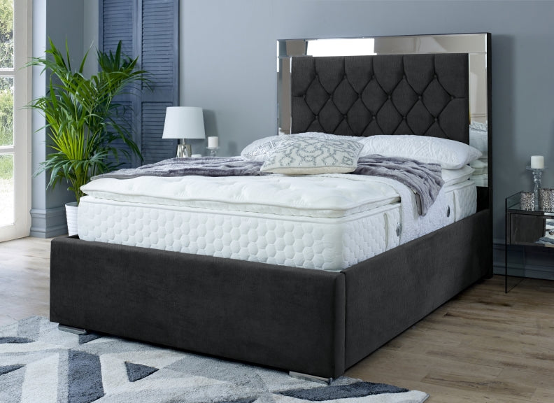Chesterfield Mirrored Fabric Beds