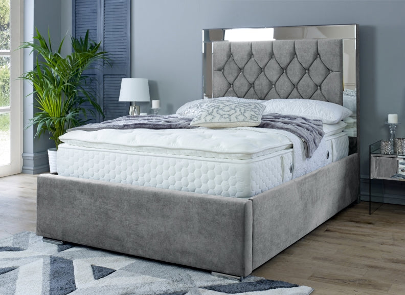 Chesterfield Mirrored Fabric Beds