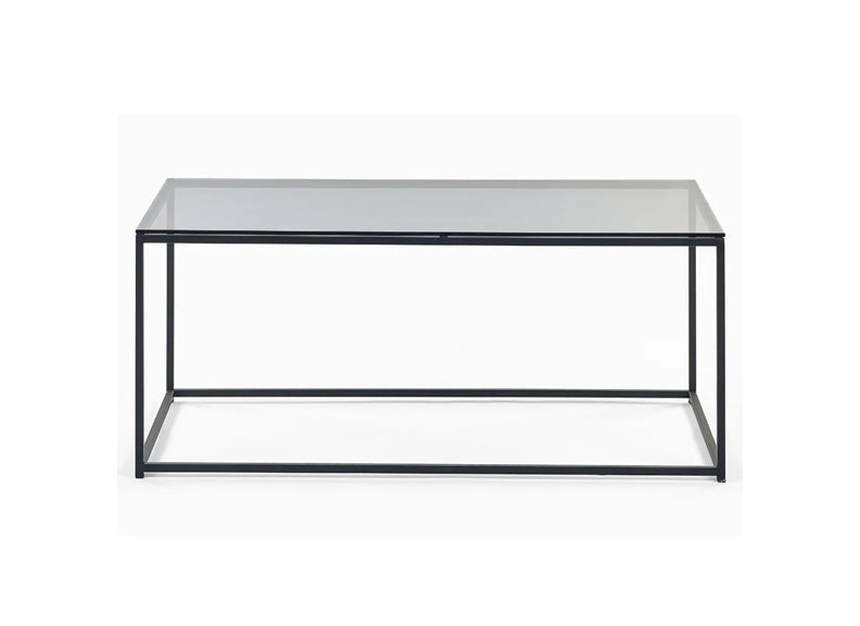 Chicago Smoked Glass Rectangular Coffee Table - front