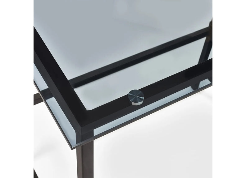 Chicago Smoked Glass Desk - top