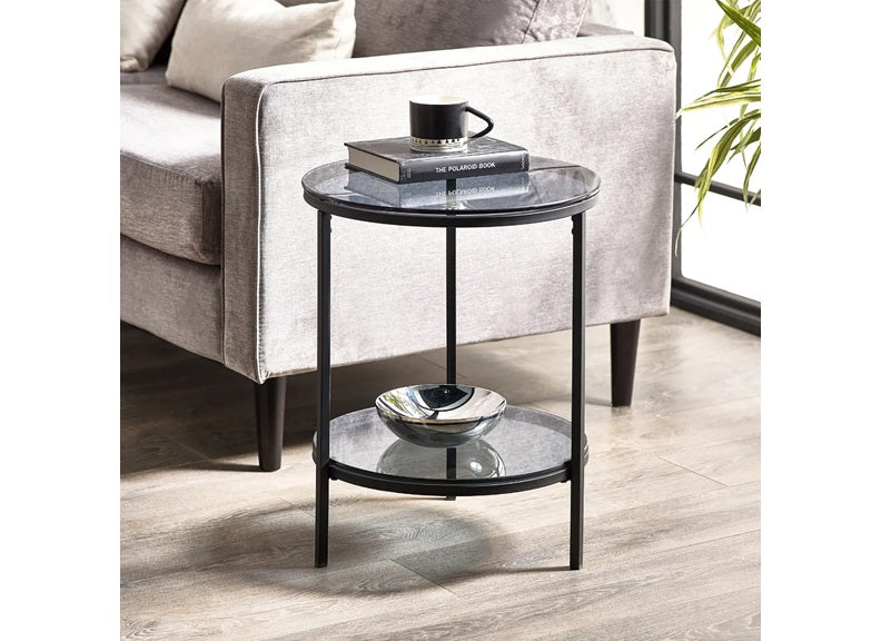 Chicago Round Glass Side Table - room