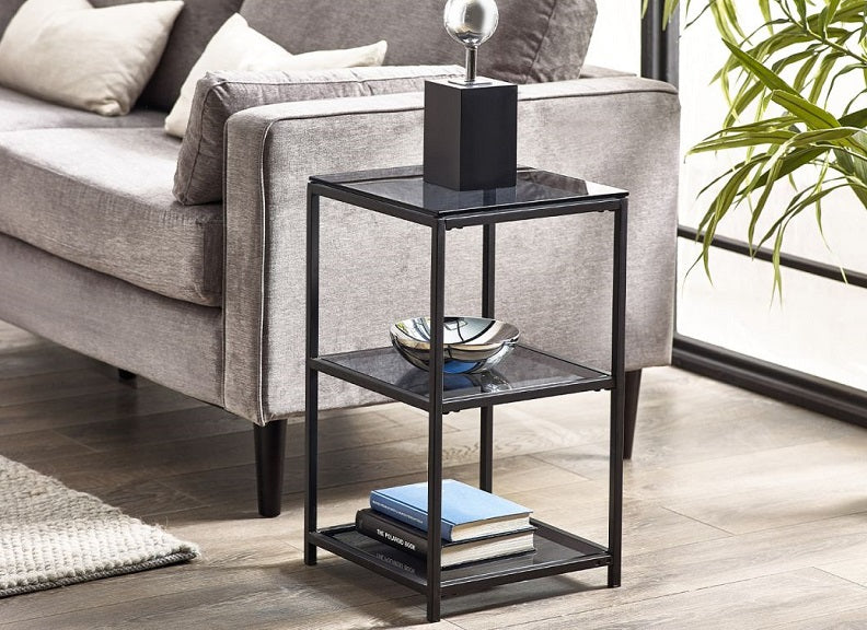 Chicago Tall Narrow Glass End Table