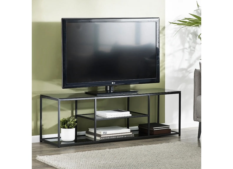 Chicago Smoked Glass Entertainment Stand - room