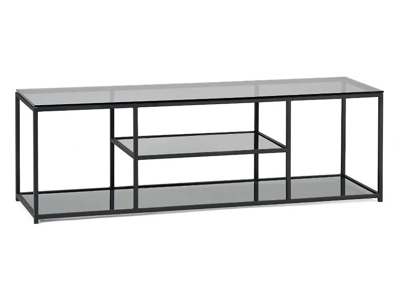Chicago Smoked Glass Entertainment Stand - 1