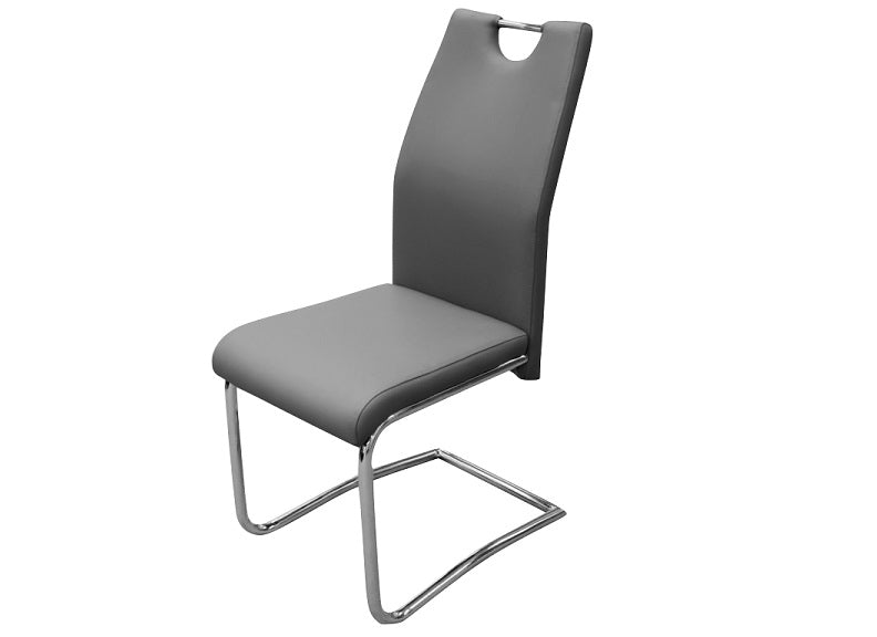 Claren Dark Grey PU Chair