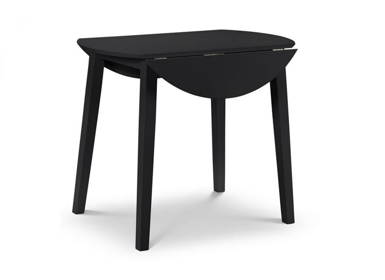 Coast Black Round Drop Leaf Dining Set