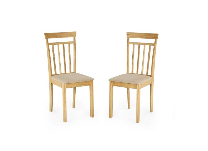 Set Of Two Coast Oak Dining Chairs