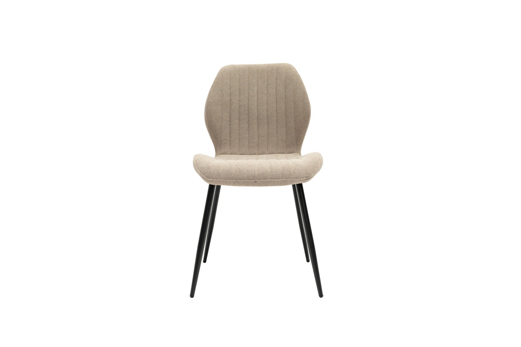 Conway Stone Fabric Dining Chair – Water Repellent with Vertical Stitch Pattern