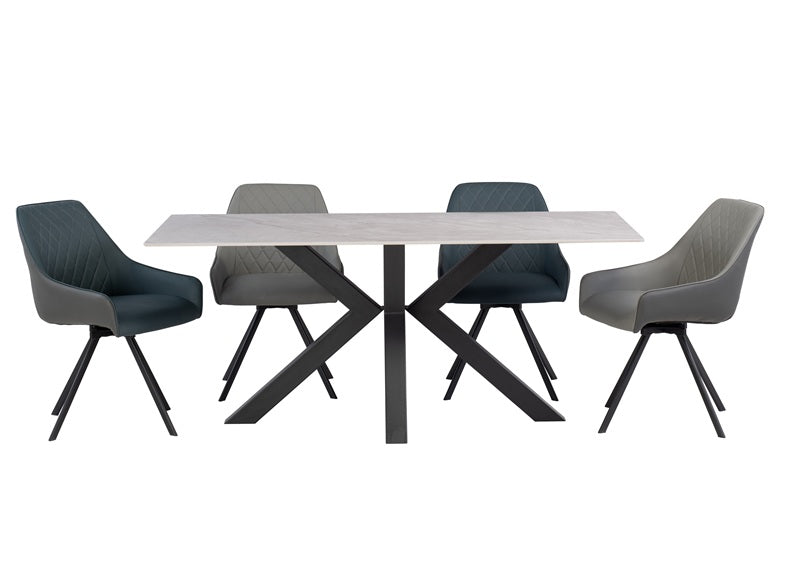 Cora Fixed Table W/Seville Chairs
