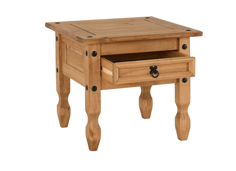 Corona Pine Lamp Table W/Drawer