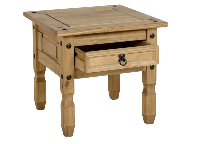 Corona Pine Lamp Table W/Drawer