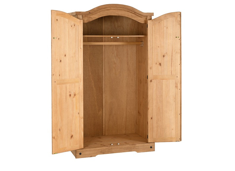 Corona Pine Two Door Wardrobe -  interior