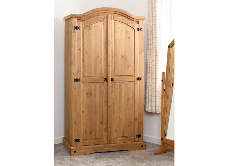 Corona Pine Two Door Wardrobe -  room