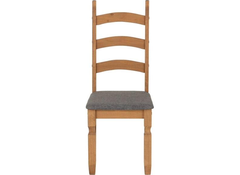 Corona Pine Dining Chair W/Fabric Seat - front