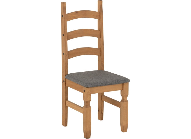 Corona Pine Dining Chair W/Fabric Seat - 1