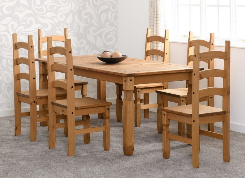 Corona Pine 6ft Solid Seat Chair Room