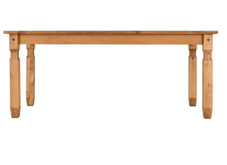 Corona Pine 6ft Fixed Dining Table - side