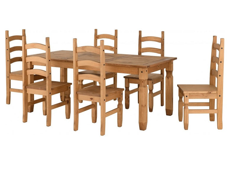 Corona Pine 6ft Table & Solid Seats