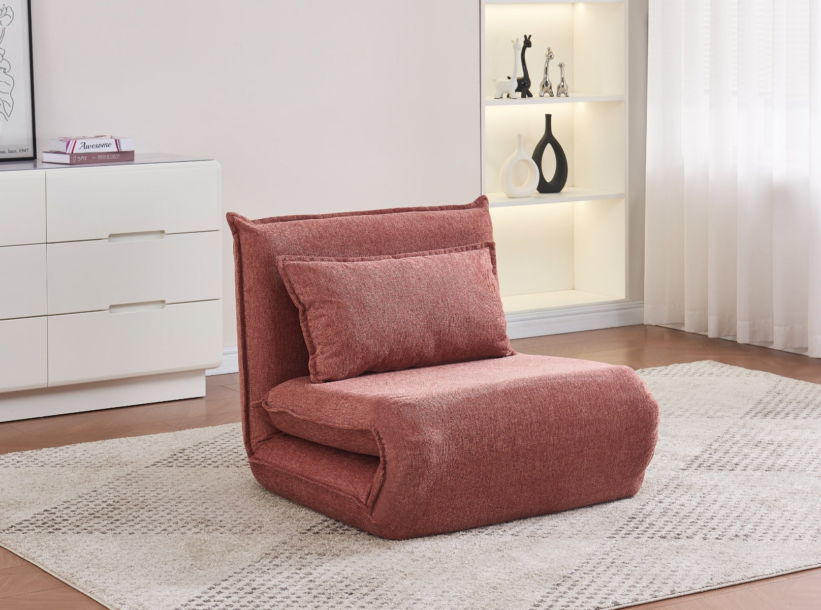 Corso Sofa Bed in Rust – Stylish Sofa with Versatile Sleep Functionality