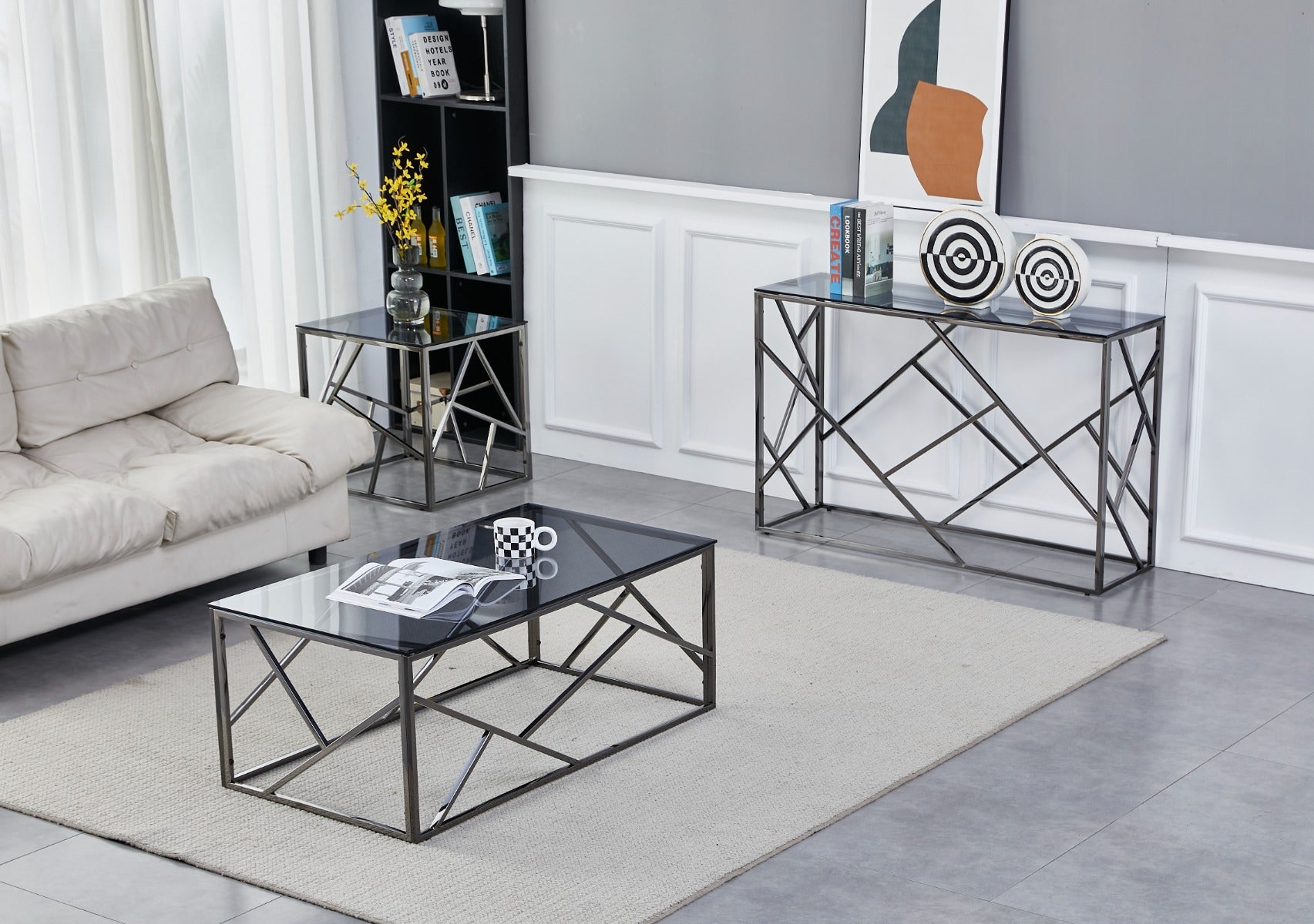 Elegant Cortez Titanium Console Table for Modern Interiors