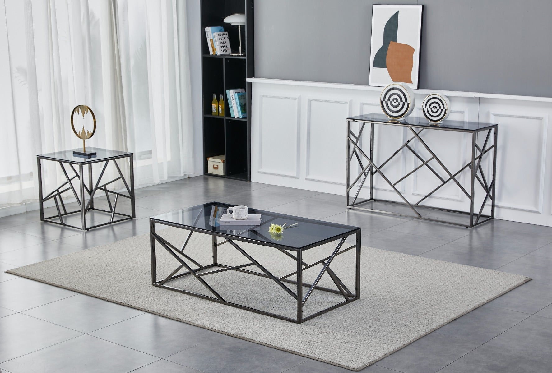 Elegant Cortez Titanium Console Table for Modern Interiors