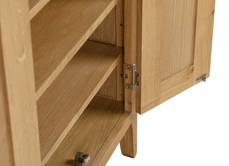 Cotswold Oak Shoe Cabinet - detail
