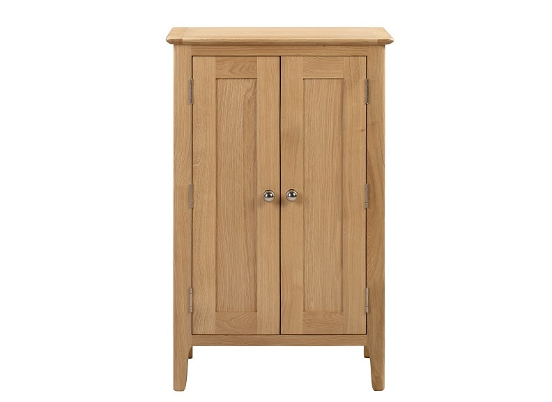 Cotswold Oak Shoe Cabinet - front
