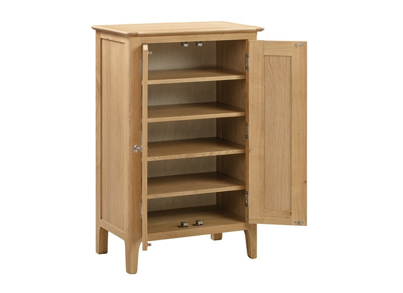 Cotswold Oak Shoe Cabinet - interior