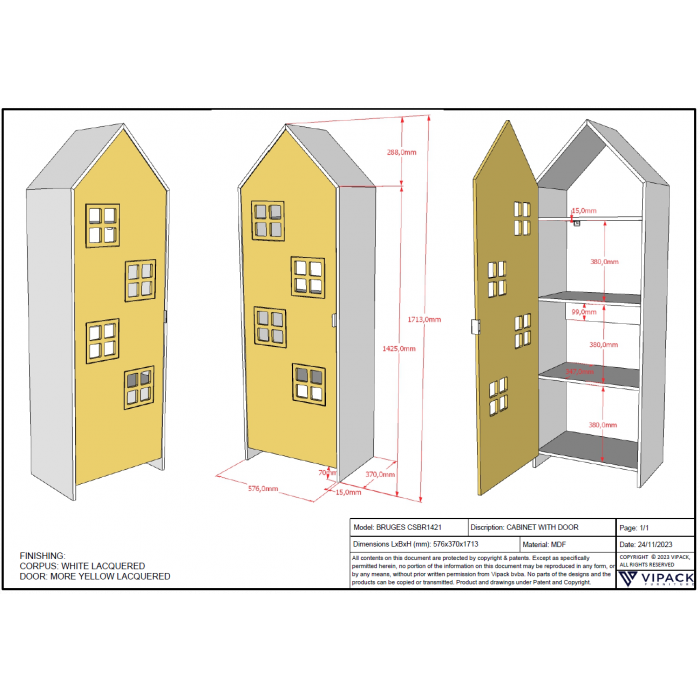 CASAMI BRUGES WARDROBE MORE YELLOW