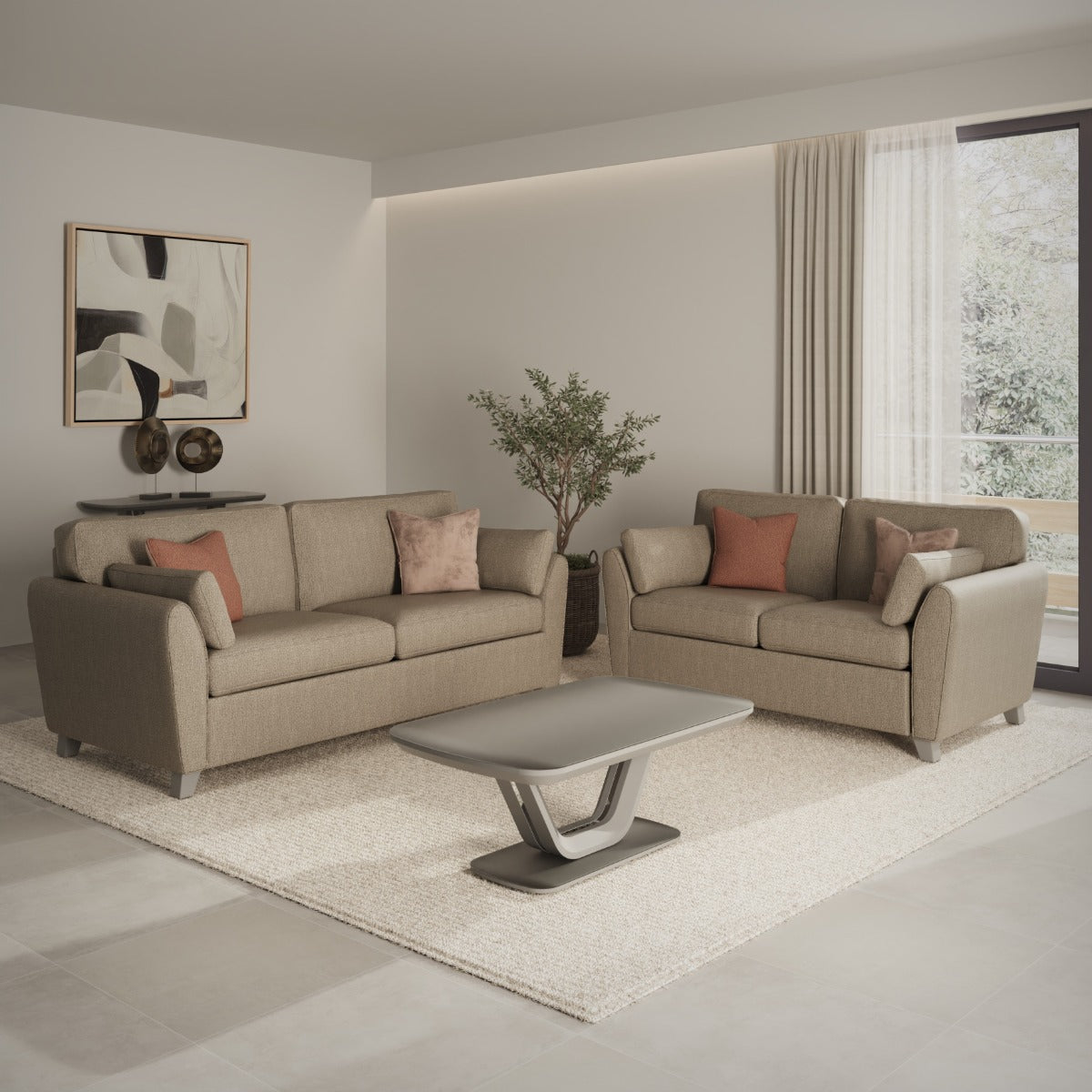 Cantrell 2 Seater -  Biscuit