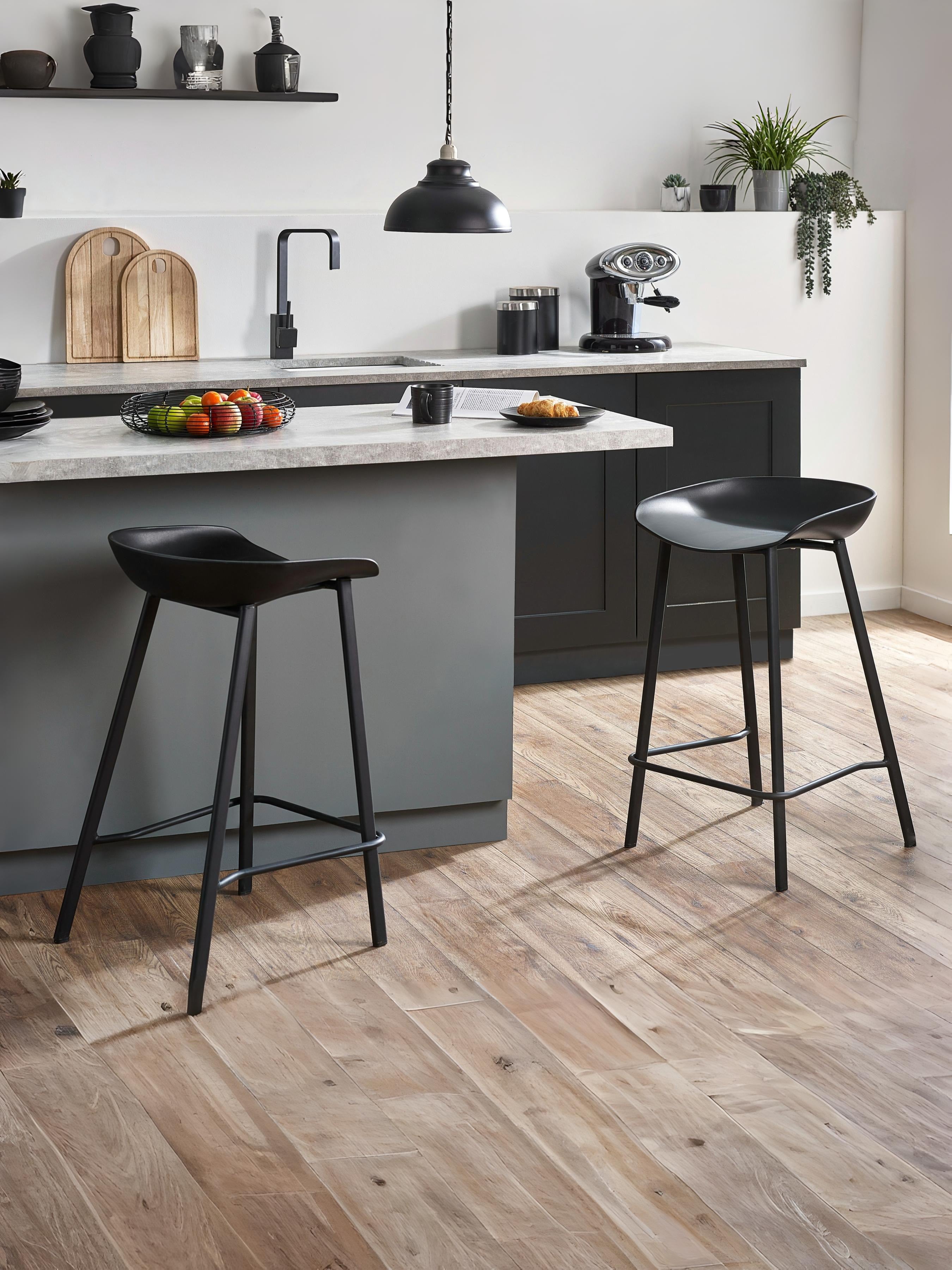 Set Of 2 Renzo Bar Stool Black