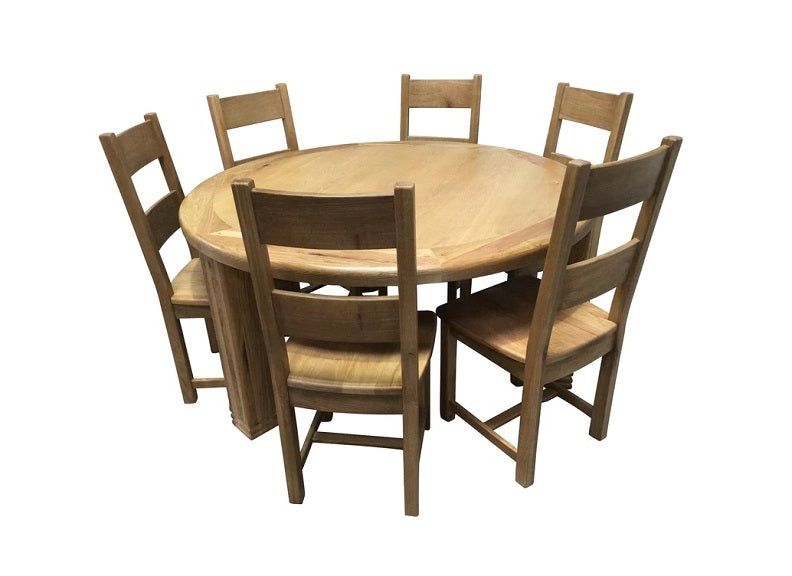 Danube Round Table W/Solid Seat Chairs