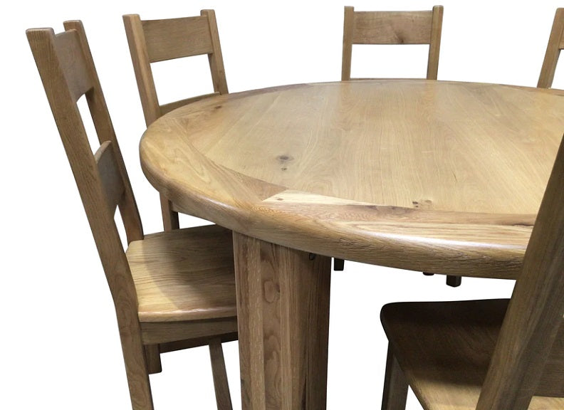 Danube Round Table W/Solid Seat Chairs - details